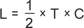 Formel: L = 1/2 × T × C