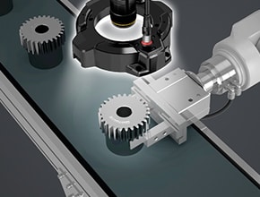 Überprüfung von Gravuren auf einem Zahnrad