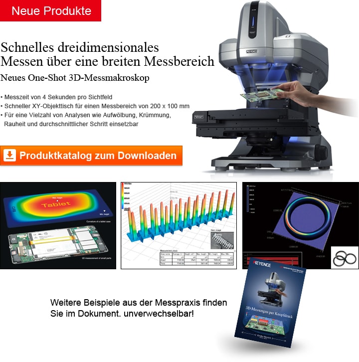 Modellreihe VR-3000 Digitalmakroskop für 3D-Messungen Katalog (Deutsch)