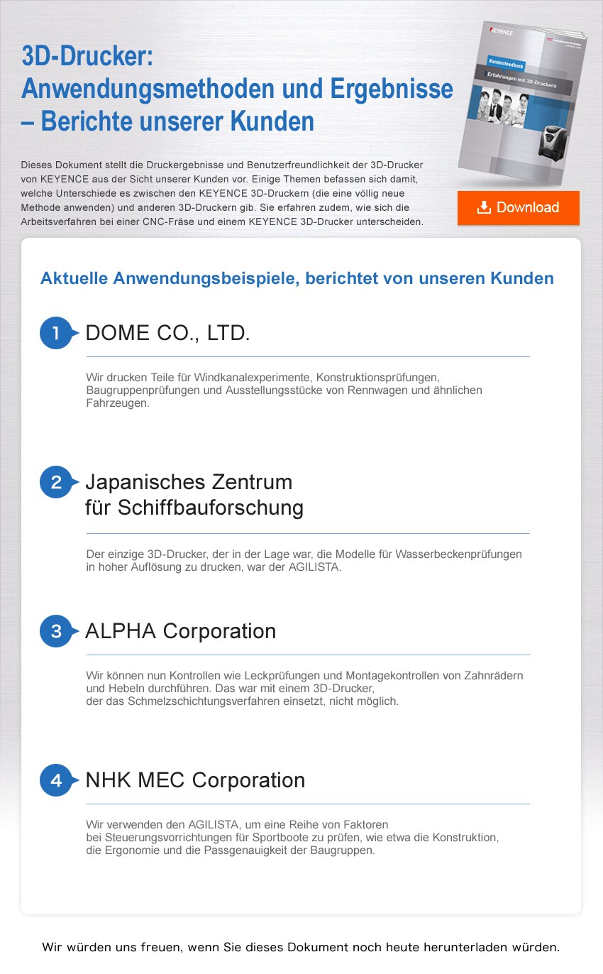 3D-Drucker:Anwendungsmethoden und Ergebnisse - Berichte unserer Kunden