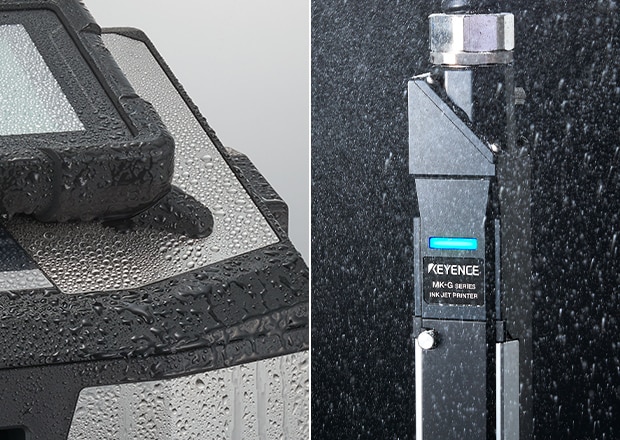 Die MK-G-Serie entspricht der Schutzart IP55 und ist somit sowohl wasser- als auch staubresistent.