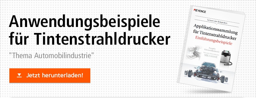 Anwendungsbeispiele für Tintenstrahldrucker „Thema Automobilindustrie“ / Jetzt herunterladen!