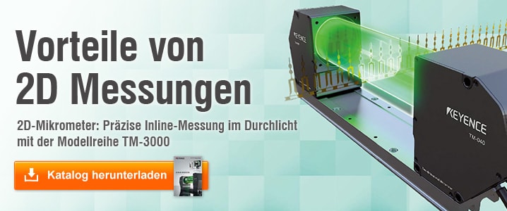 [Vorteile von 2D Messungen] 2D-Mikrometer: Präzise Inline-Messung im Durchlicht mit der Modellreihe TM-3000 [Broschüre herunterladene]