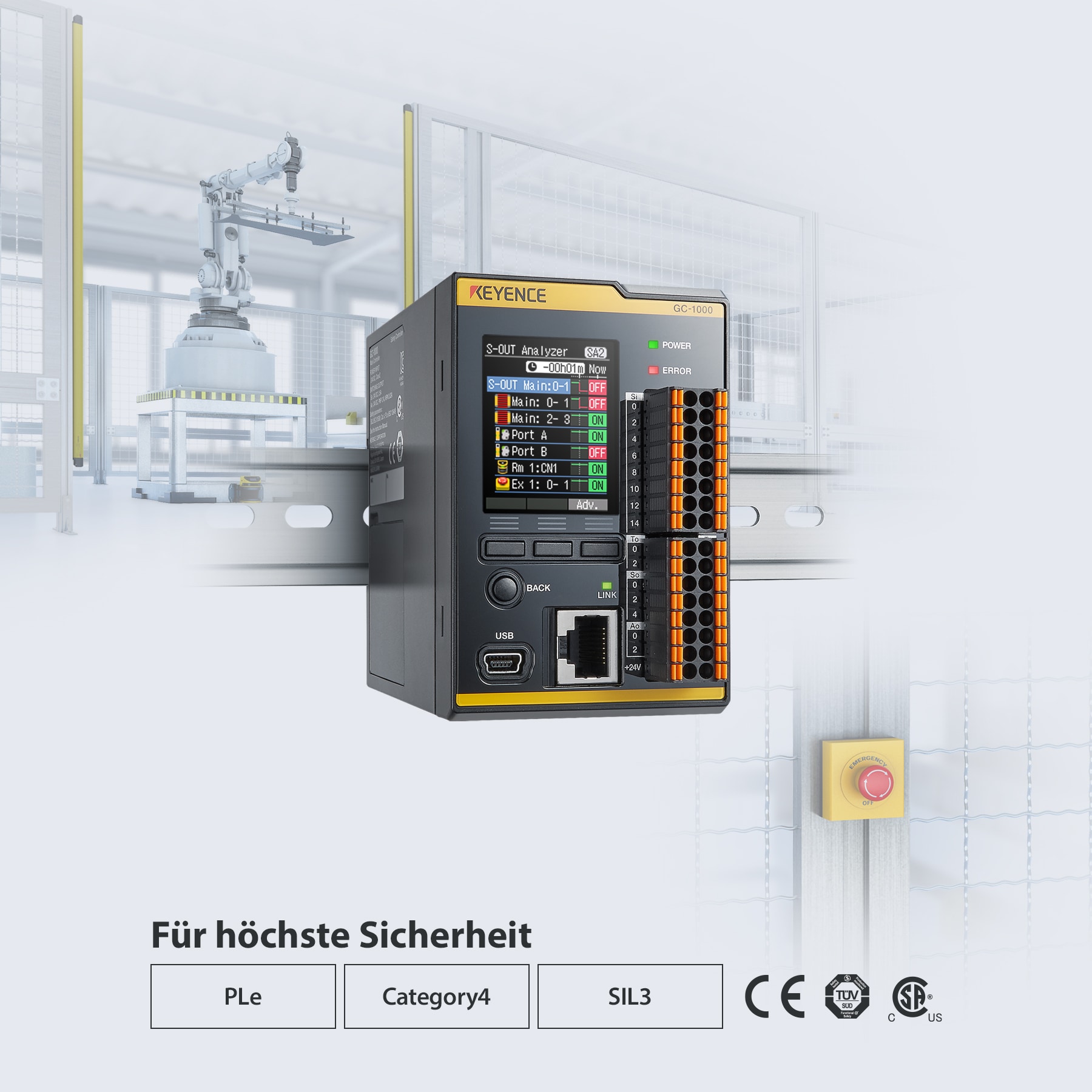 Für höchste Sicherheit PLe / Category4 / SIL3