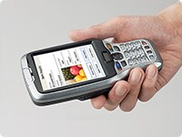 Strichcodeleser nach Lackierung