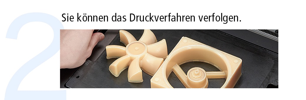 Sie können das Druckverfahren verfolgen. 