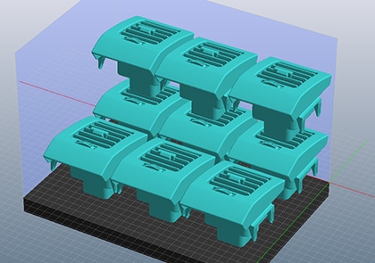 Drucken von Objekten mit der Grundfläche eines DIN-A4-Blatts × 200 mm Höhe
