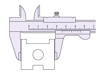 Verwendung eines Messschiebers oder einer Mikrometerschraube