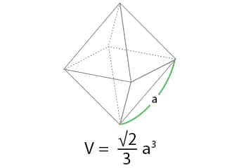V = {\frac{\sqrt{2}}{3}}{a^3}