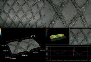 Betrachtung und Messung von Gummi mit einem Digitalmikroskop