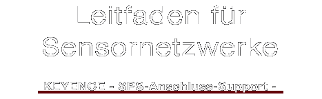 Leitfaden für Sensornetzwerke / KEYENCE  - SPS-Anschluss-Support -