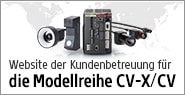Website der Kundenbetreuung für die Modellreihe CV-X/CV