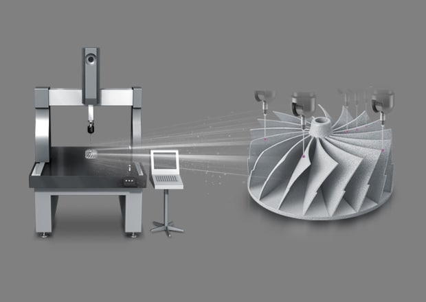 CMM-Messung mit Tastspitze 