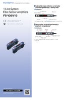 Modellreihe FS-V10 Lichtleiterverstärker mit 1-Draht-Anschluss Katalog