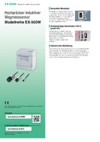 Modellreihe EX-500 Hochpräziser induktiver Wegmesssensor Katalog