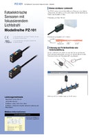 Modellreihe PZ-101 Fotoelektrische Sensoren mit fokussierendem Lichtstrahl Katalog