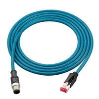 OP-87458 - Ethernetkabel (M12 4-polig/RJ45) NFPA79-kompatibel Gerader Anschlussstecker 5 m