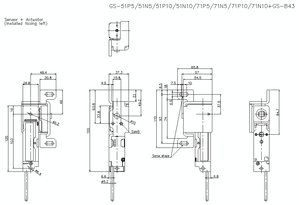 GS-51/71/B43 Dimension